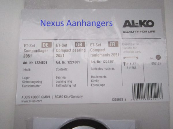 Compactlagerset Orgineel ALKO 34x64x37